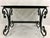 Napoleon III Painted Tray on Custom Art Deco Wrought Iron Stand For Sale - Image 4 of 9