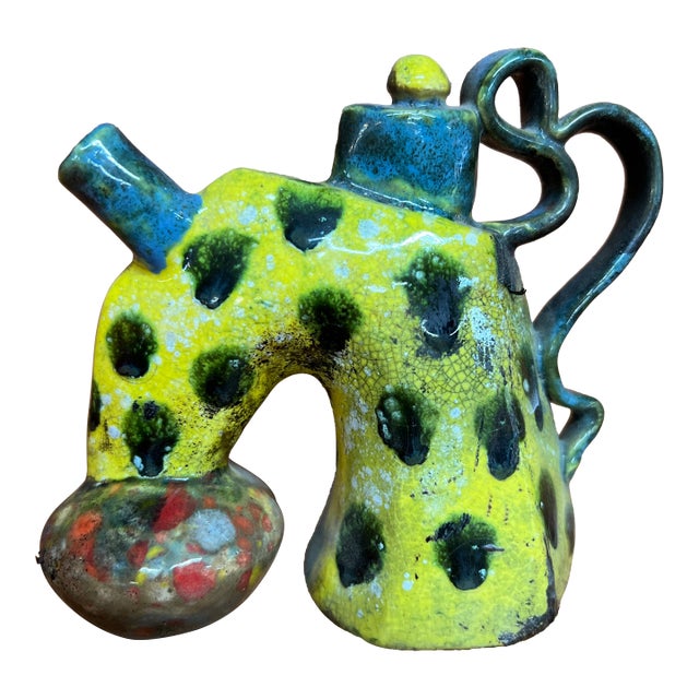 Ceramic Vase in the Style of George Ohr For Sale