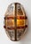 Mid-Century Modern Pair of Hammered Glass Wrought Iron Sconces by Longobard, Italy, 1970s For Sale - Image 3 of 12