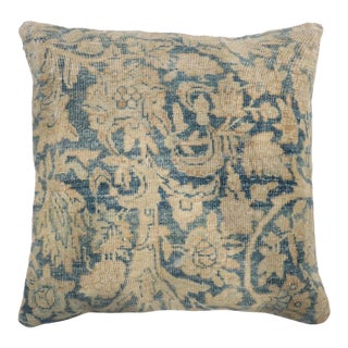Blue Floral Persian Kerman Rug Pillow rug no. p5021 For Sale