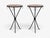 Mid-Century Modern Jean-Michel Frank Style, Side Tables, Painted Iron, Travertine, 20th C. For Sale - Image 3 of 12