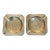 Pair of Vintage Etched Brass Ashtrays For Sale