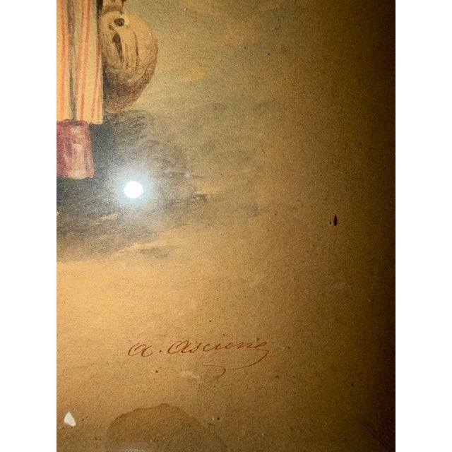 Original 16th/17th Century Watercolor Painting by Aniello Ascione Unframed For Sale - Image 11 of 12