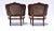 Wood Louis XVI Style Double Cane Bergere Chairs in Walnut For Sale - Image 7 of 11