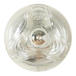 Glass Wave Wall Lamp from Peill & Putzler, 1970s For Sale