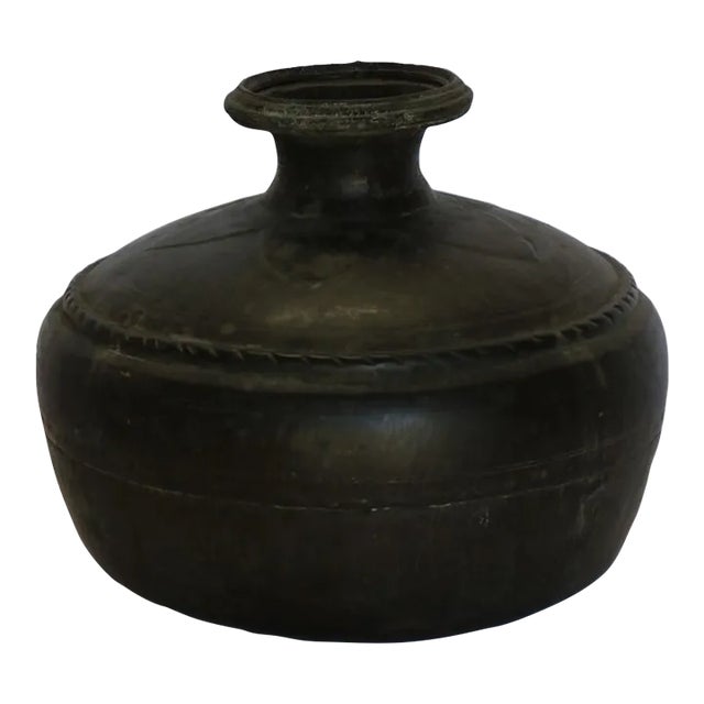 Antique Brass Water Container From India For Sale