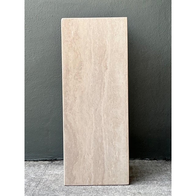 Vintage Travertine Pedestal Column For Sale - Image 9 of 14