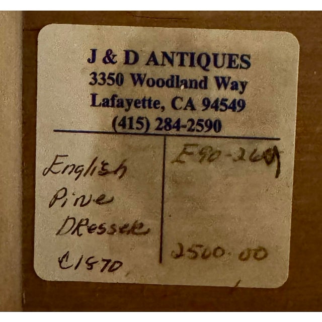 English pine hutch from the 1870. It is actually two pieces. The top part is to display dishes (has brass rails), bottom...