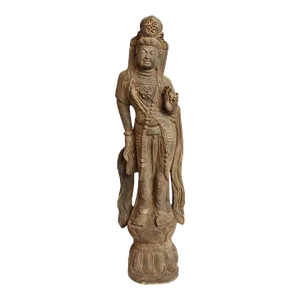 Vintage Stone Quan Yin Statue