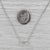 0.23ctw Diamond 3-Cluster Pendant Necklace 14k White Gold 18" Bar Links For Sale - Image 4 of 6