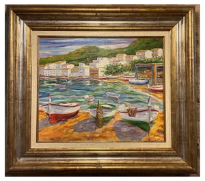 Avel, Port de la Selva, 2023, Oil on Canvas, Framed