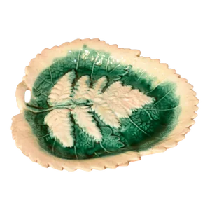 19th Century Majolica Leaf Dish
