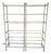 1940s Pair Brushed Steel and Brass 6 Glass Shelf Etageres in the Jansen Style For Sale
