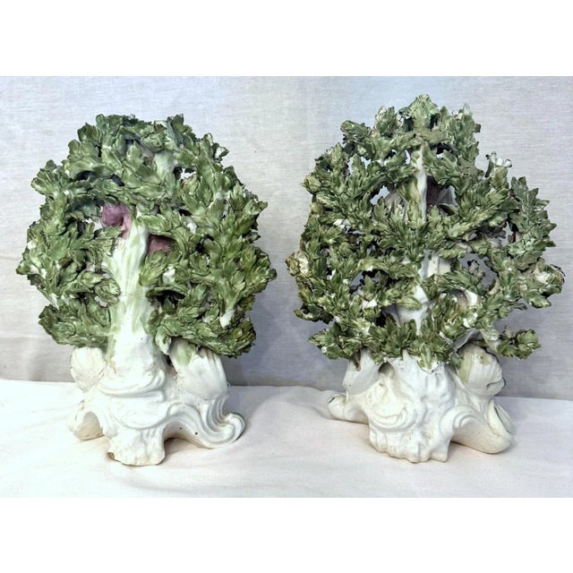 Green Pair of Mid 18th Century Chelsea Derby Bocage Figurines For Sale - Image 8 of 11
