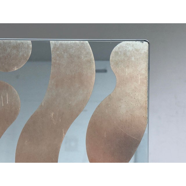 Post Modern Fiam Italia Mirrored + Glass Wall Divider For Sale - Image 9 of 12