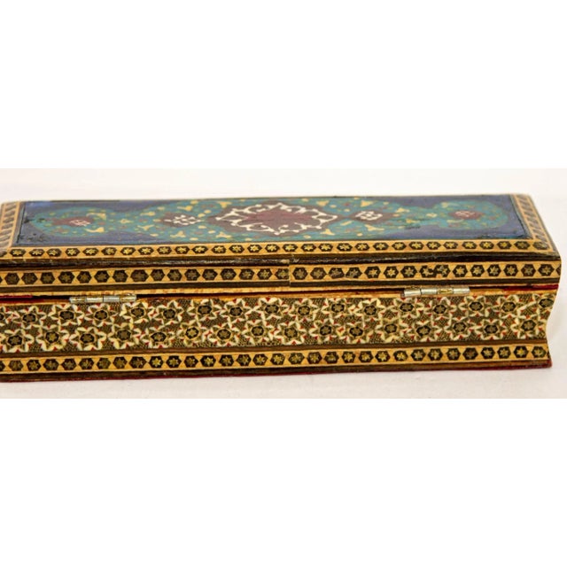 Mid 20th Century Micro Mosaic Moorish Inlaid Jewelry Pen Box For Sale - Image 5 of 9