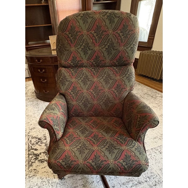 A pair of Bradington-Young chairs. Elegant, stylish and comfortable with a high back and arm rest. They swivel, adjust...
