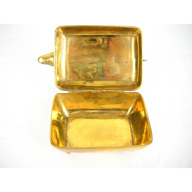 Brass Enameled Brass Ibex Box For Sale - Image 8 of 10