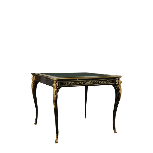 Napoleon III Darkened Wood Game Table For Sale