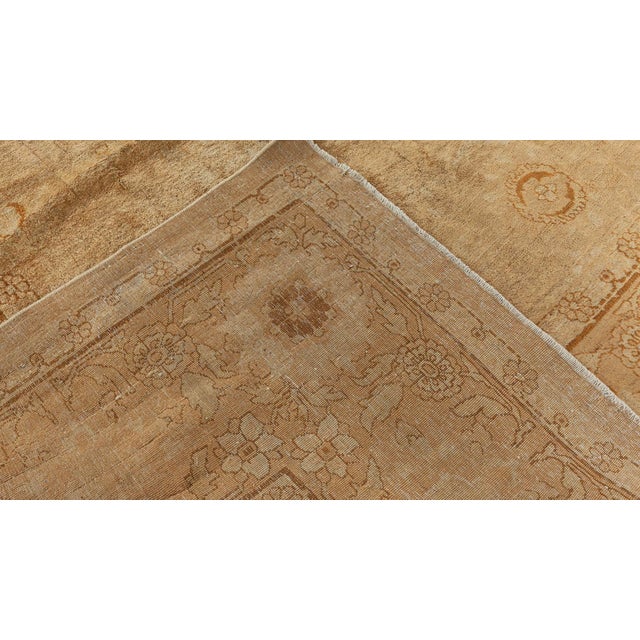 Antique Indian Amritsar Botanic Handmade Wool Rug For Sale - Image 4 of 9