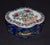 Blue Japanese Porcelain Ware Trinket Box Vintage Painted Floral Lidded Multi Lobe 50s For Sale - Image 8 of 14
