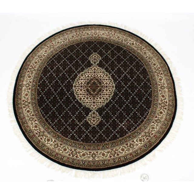 Vintage 20th Century Indian Wool Indo Tabriz Rug, 1980s For Sale - Image 9 of 11