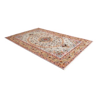 Moud Floral Rug in Virgin Wool For Sale