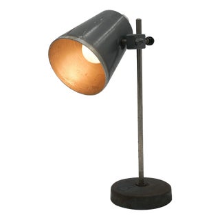 1940s English Salvaged Laboratory School Table Adjustable Light 001 For Sale