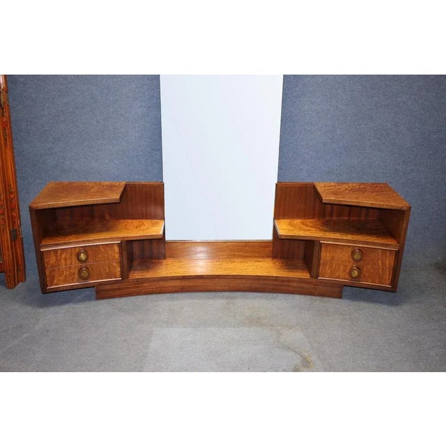 Brown Dressing Table, 1940s For Sale - Image 9 of 12