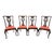 Vintage Traditional Chippendale Style Mahogany Dining Chairs - Set of 4 For Sale