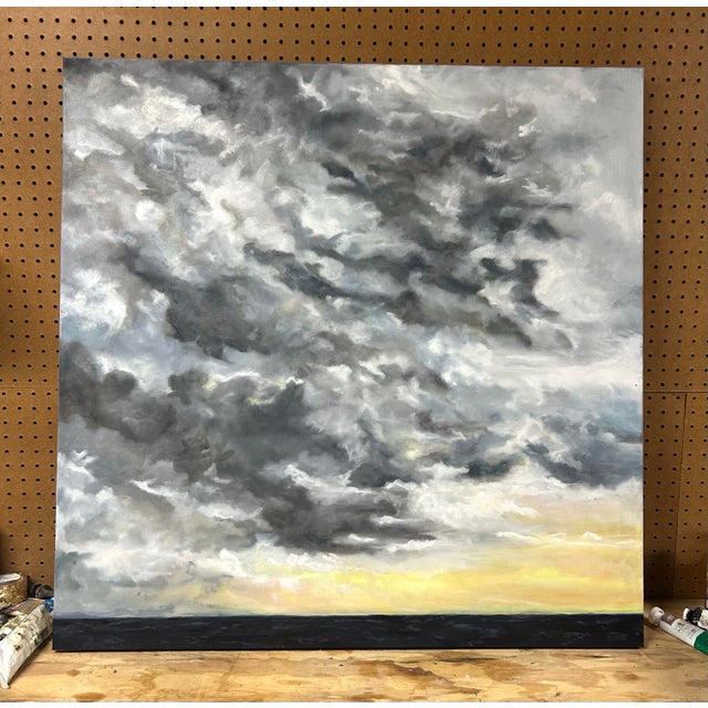 Traditional Storm Clouds Oil Painting by E. Berry For Sale - Image 3 of 9