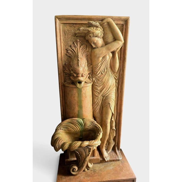 Vintage Art Deco Terracotta Garden Fountain by Ezio Ceccar, 1920 For Sale - Image 10 of 16