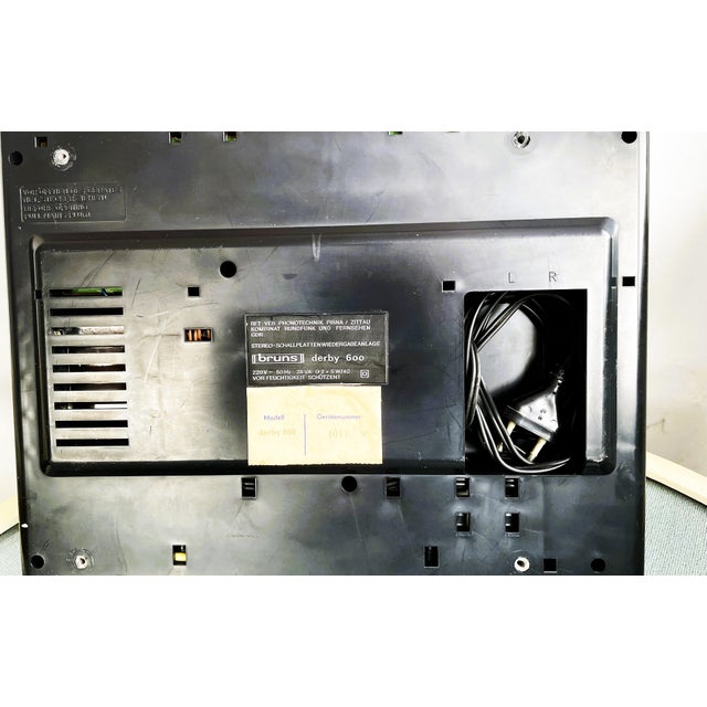 Black Vintage Bruns Derby 600 Turntable, GDR, 1970s For Sale - Image 8 of 14