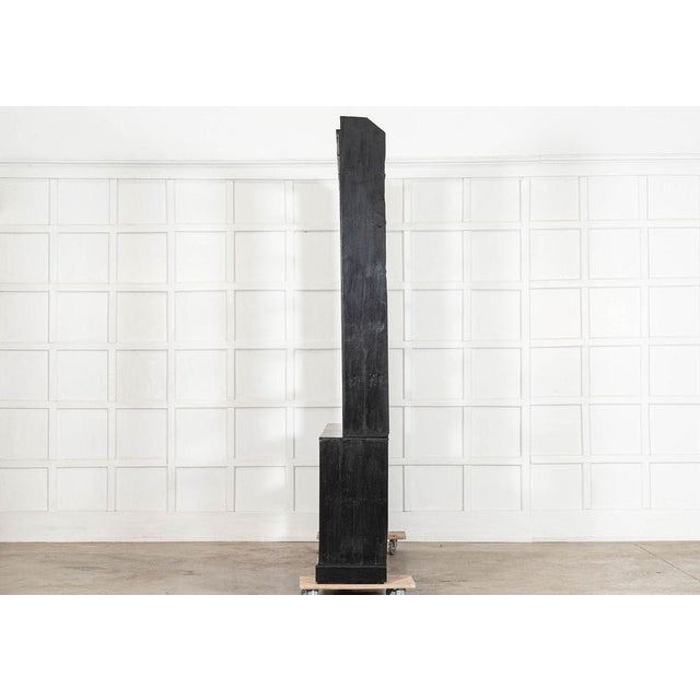 Late 19th Century 19th Century English Pine Ebonised Haberdashery Display Bookcase, 1890 For Sale - Image 5 of 17