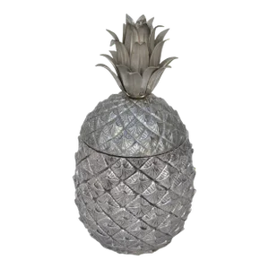 1940 Mauro Manetti Silver Plate Pineapple Ice Bucket Mid-Century Modern, Italy