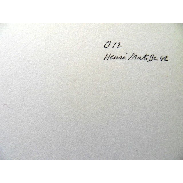 Henri Matisse (After) - Lithograph - Woman with Flowers in Her Hair 1943 For Sale - Image 3 of 4