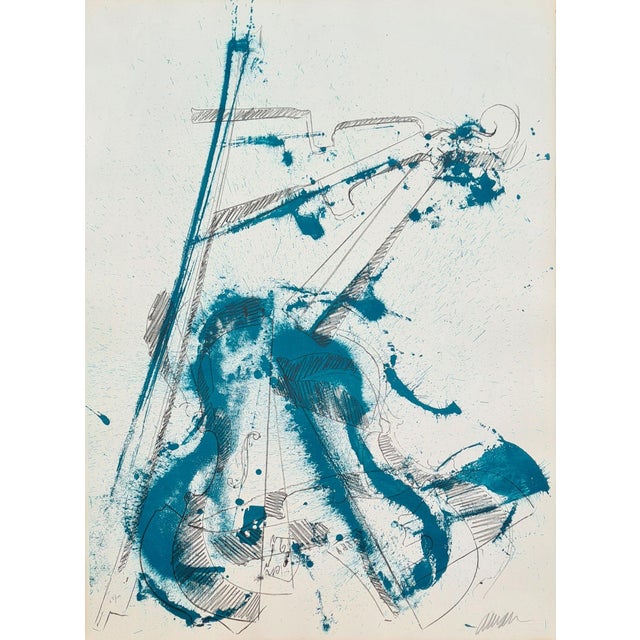 Arman fiddle wrath Original lithograph Signed in penci Numbered /100 copies On Arches vellum 76 x 56cm Very good state...