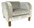 Modern Gray Crushed Velvet Club Chair For Sale