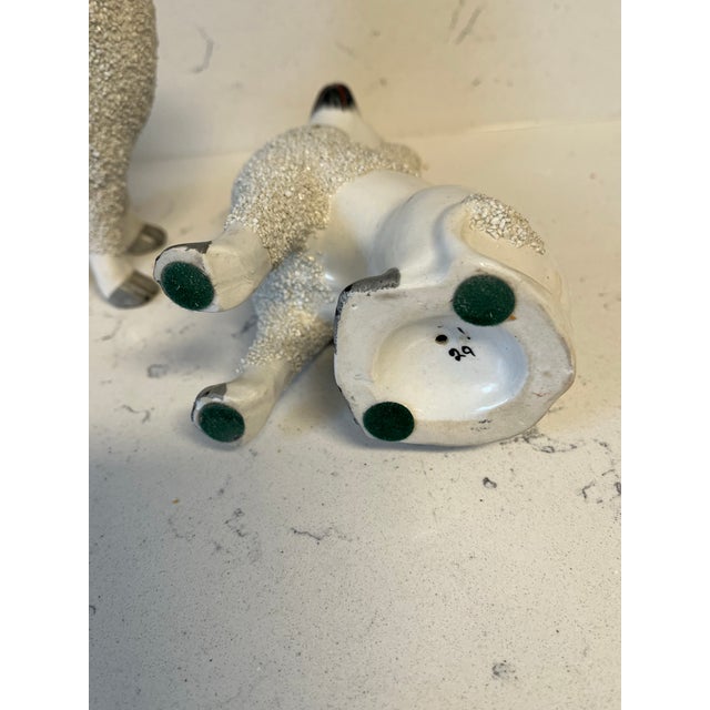 Late 19th Century Pair of Staffordshire Pottery Poodle Dog Figures For Sale - Image 10 of 10