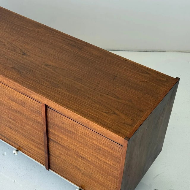 1950s 1950s Mid Century Walnut Roll Up Credenza For Sale - Image 5 of 12