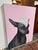 Design Plus Gallery presents a Portrait of a Xoloitzcuintli Painting. The subject of this oversized acrylic painting is...
