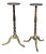 Mahogany and Brass Torchere Stands, 1920s, Set of 2 For Sale