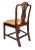A fine circa 1780 Georgian side chair in mahogany with rich patina and wonderful silhouette. The substantial vasiform...