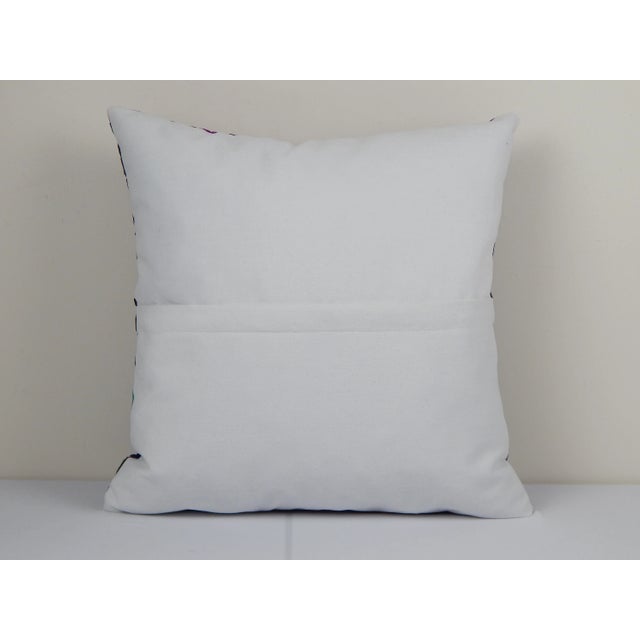 1960s Purple Suzani Throw Pillow Cover For Sale - Image 5 of 5