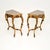 Rococo Vintage French Console Tables in Gilt Wood with Marble Tops, 1950, Set of 2 For Sale - Image 3 of 13