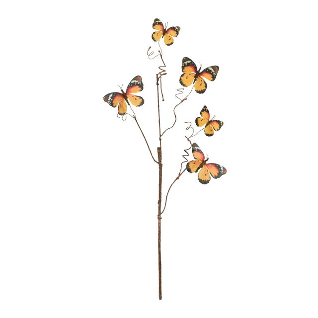 Kenneth Ludwig Chicago Butterfly Twig Spray (Set of 4) For Sale - Image 4 of 5
