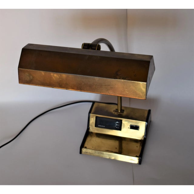 Large Table Lamp with Clock, 1960s For Sale - Image 4 of 6