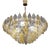 Large Amber and Grey Poliedri Murano Glass Chandelier For Sale