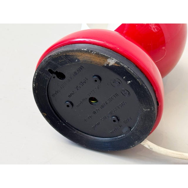 Eclisse Red Table Lamp by Vico Magistretti for Artemide, Italy, 1960s For Sale - Image 10 of 13