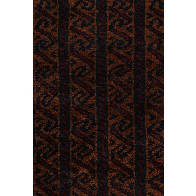 2010s Rug & Kilim’s Baluch Tribal Rug With Burgundy and Brown Geometric Patterns For Sale - Image 5 of 7